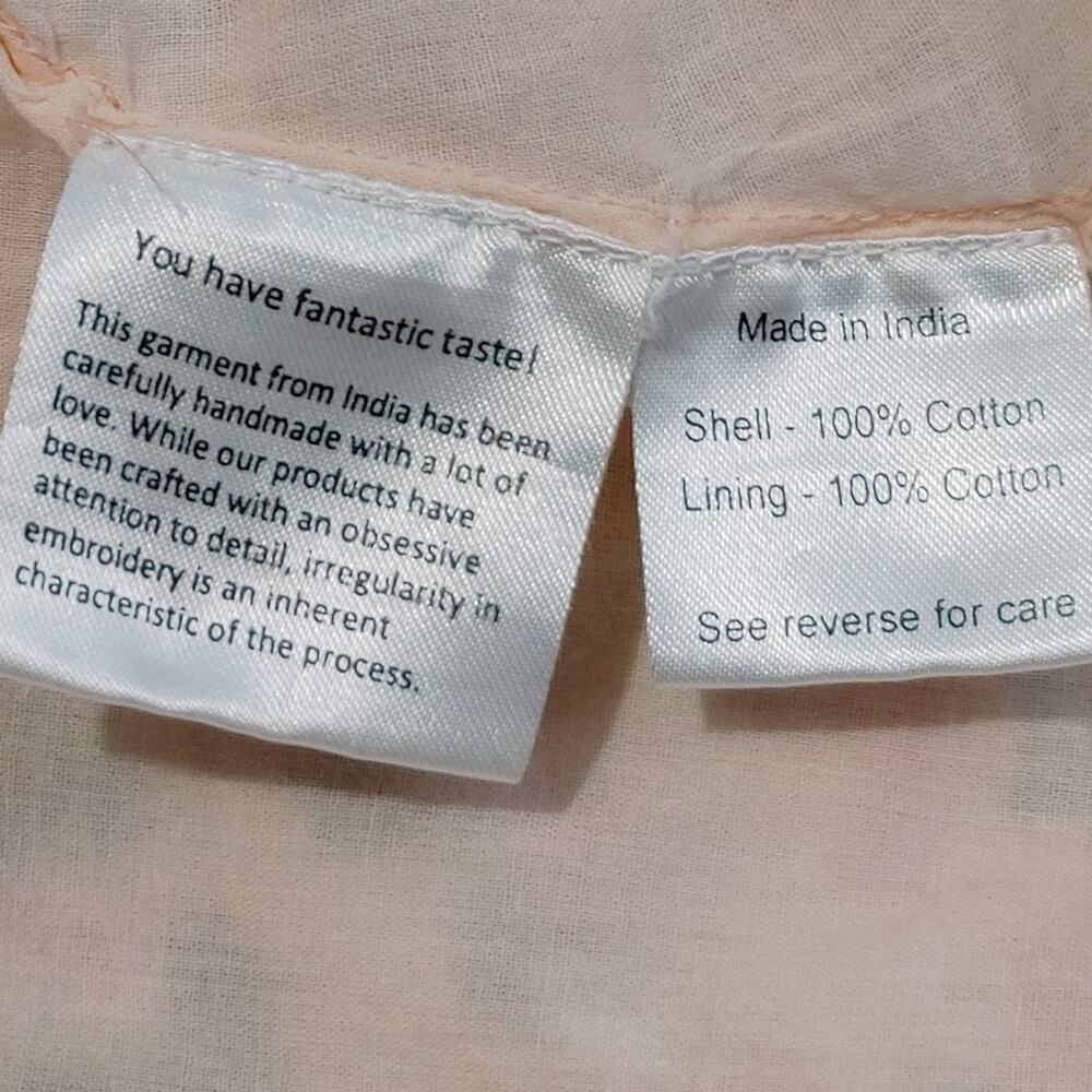 Rococo Sand Mimi Wrap Dress Long Sleeve V Neck Ruffled Pink Watercolor Medium - Picture 7 of 14